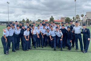 cadets standing on field at sdsu